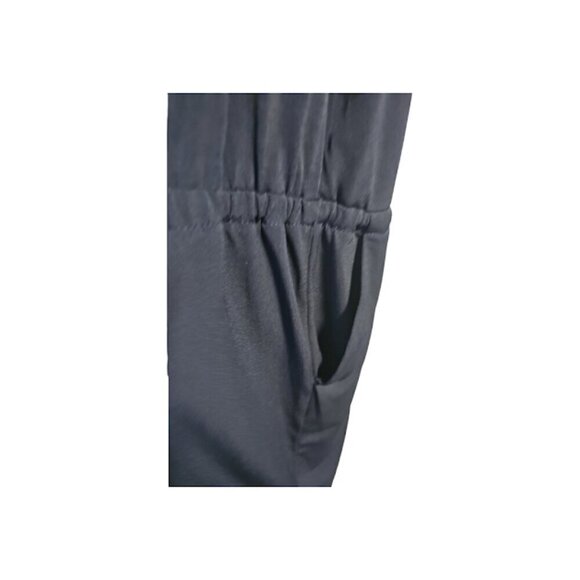 NWT  Navy blue sleeveless v neck jumpsuit with lining - Picture 5 of 7